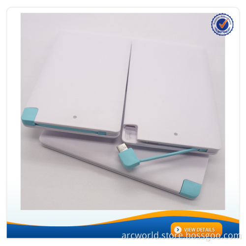AWC930 Cheap Price Pocket Portable Mobile Phone Charger 4000mAh USB Cable Charger Custom Power Bank